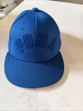 Puma Kids Royal Blue Embroidered Logo Cap